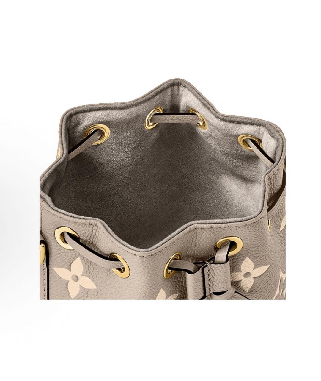 LOUIS VUITTON Серая кожаная сумка через плечо, фото 4