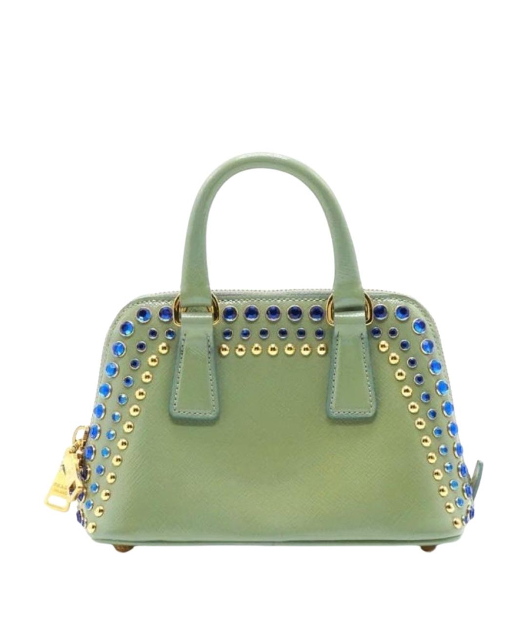 PRADA Зеленая кожаная сумка через плечо, фото 1