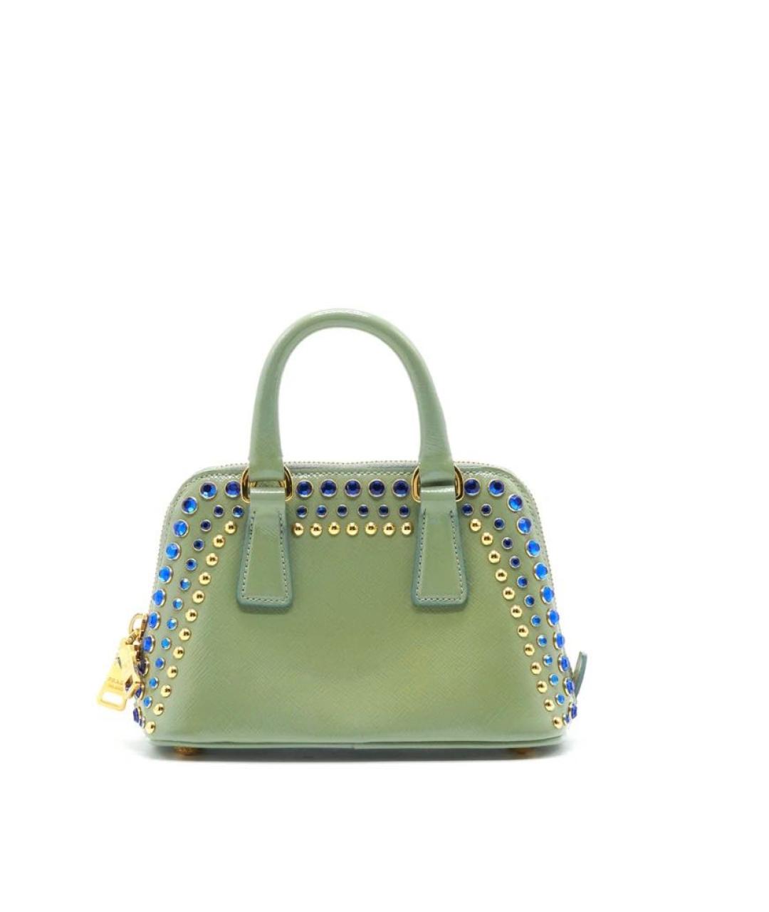 PRADA Зеленая кожаная сумка через плечо, фото 5