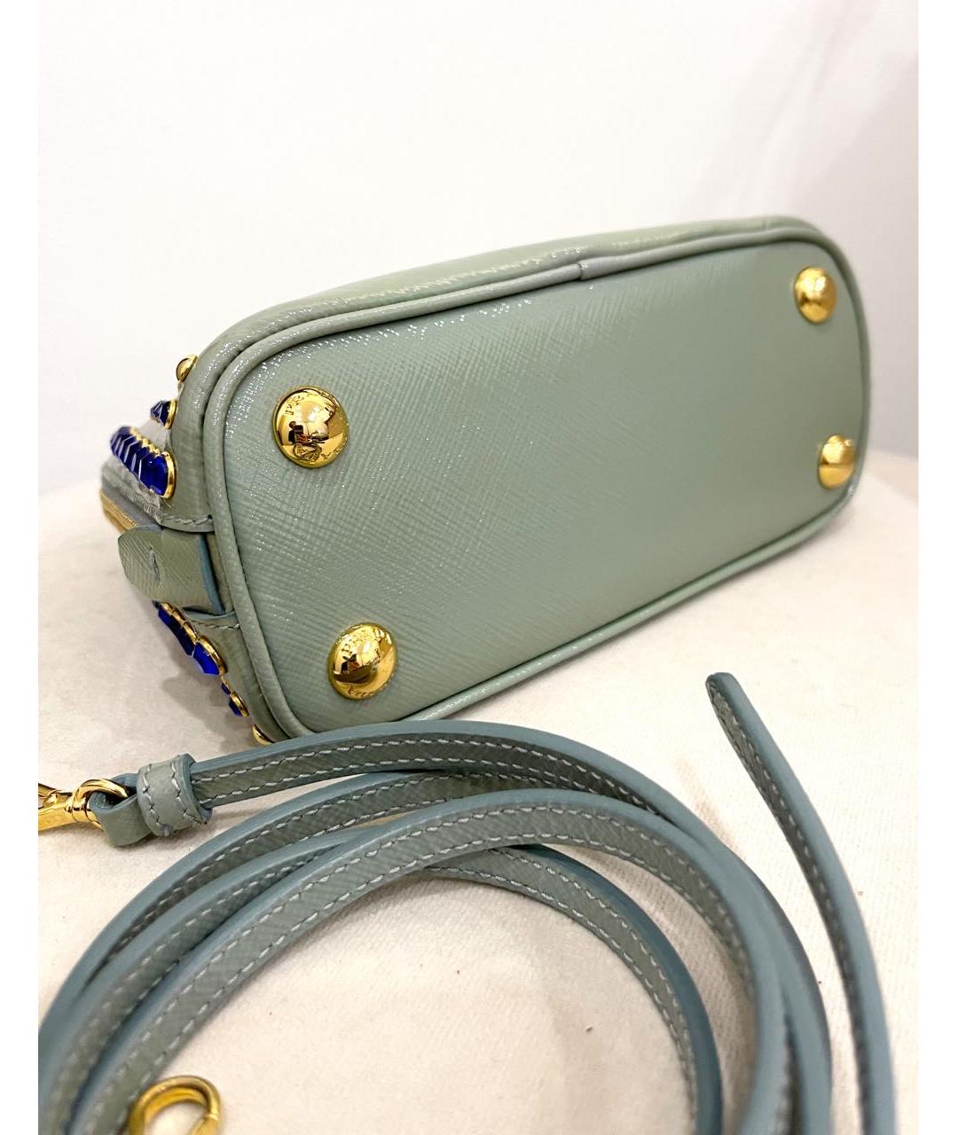 PRADA Зеленая кожаная сумка через плечо, фото 3