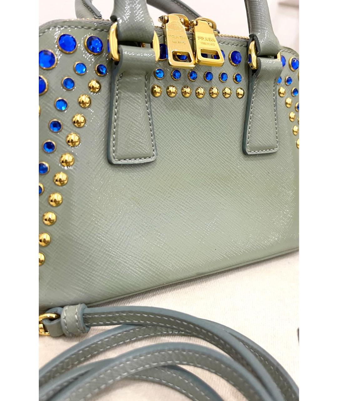 PRADA Зеленая кожаная сумка через плечо, фото 4