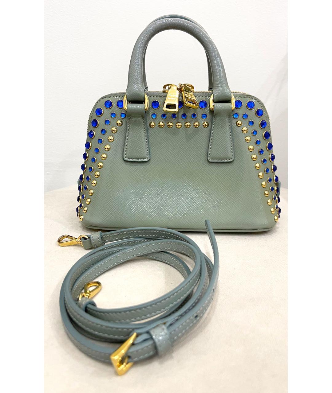 PRADA Зеленая кожаная сумка через плечо, фото 2