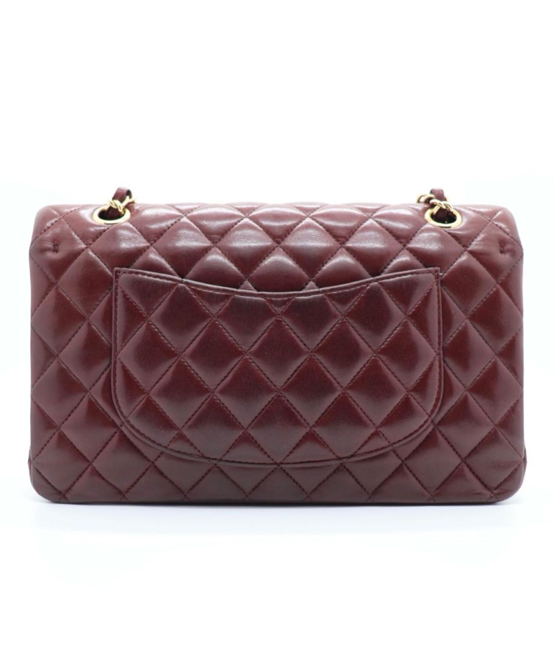 CHANEL Бордовая кожаная сумка через плечо, фото 3