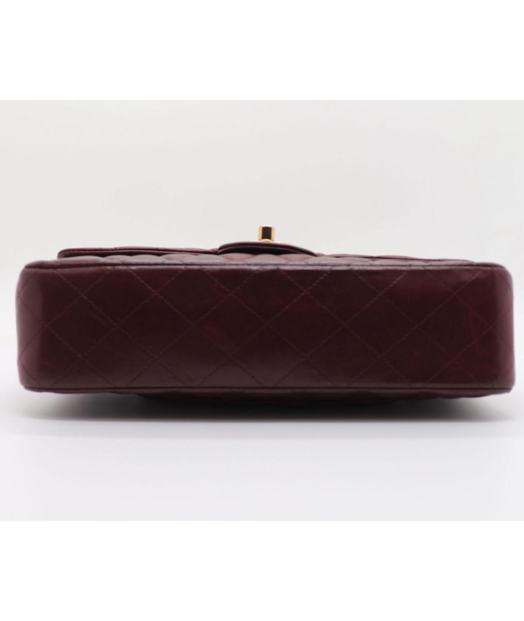 CHANEL Бордовая кожаная сумка через плечо, фото 5