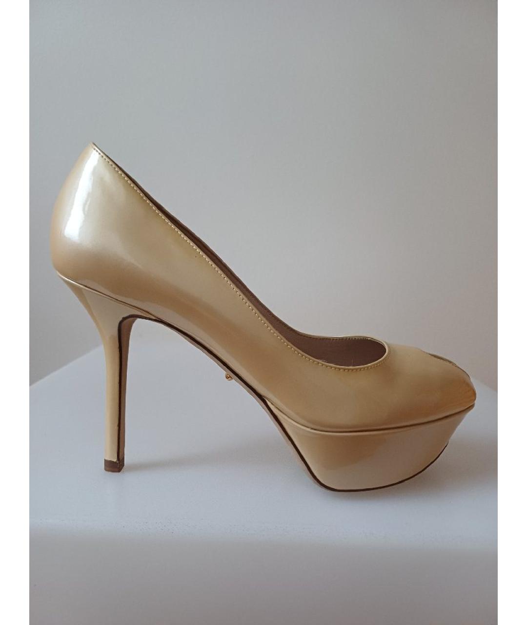 SERGIO ROSSI Бежевые кожаные туфли, фото 9
