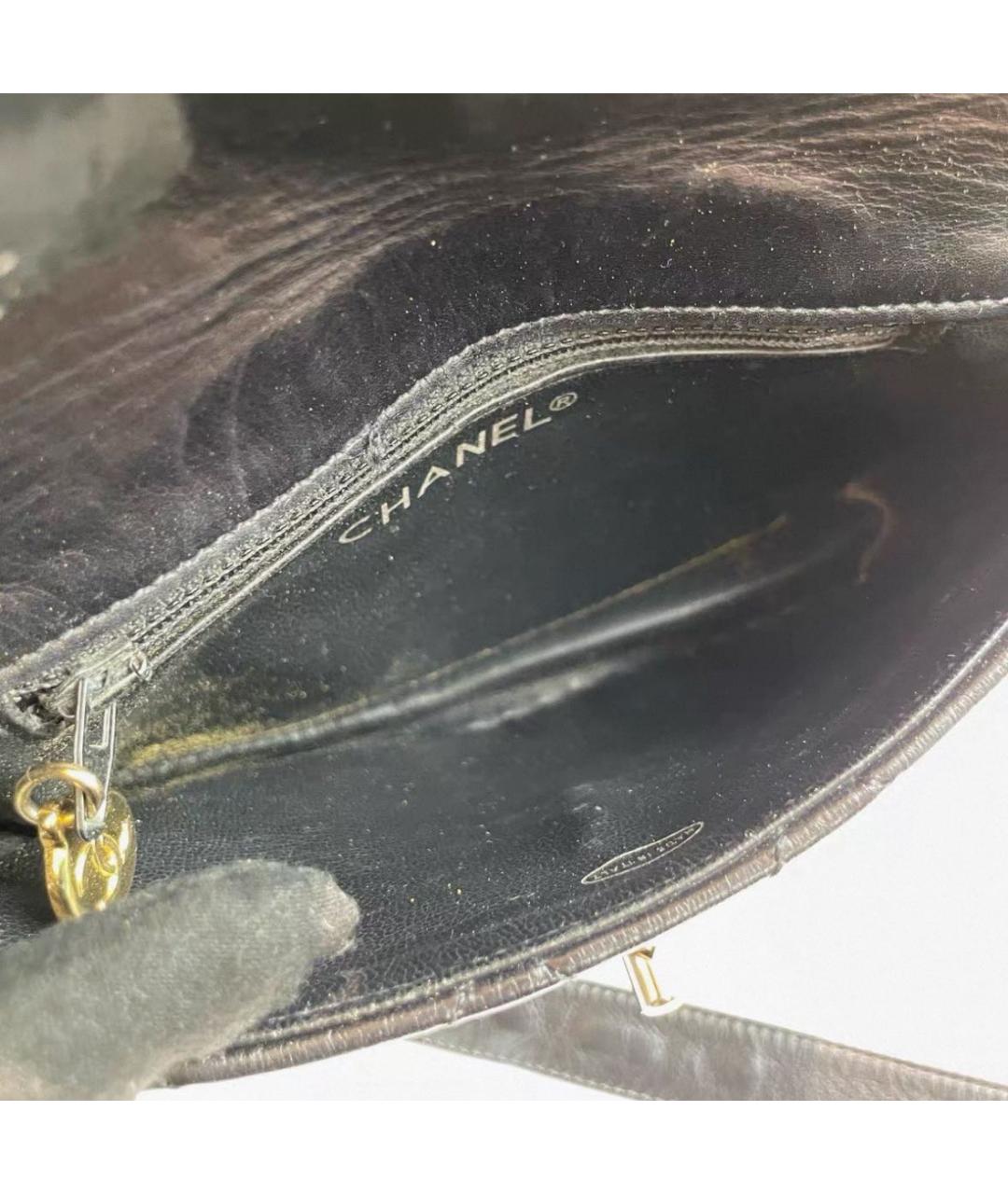 CHANEL Черная кожаная поясная сумка, фото 4