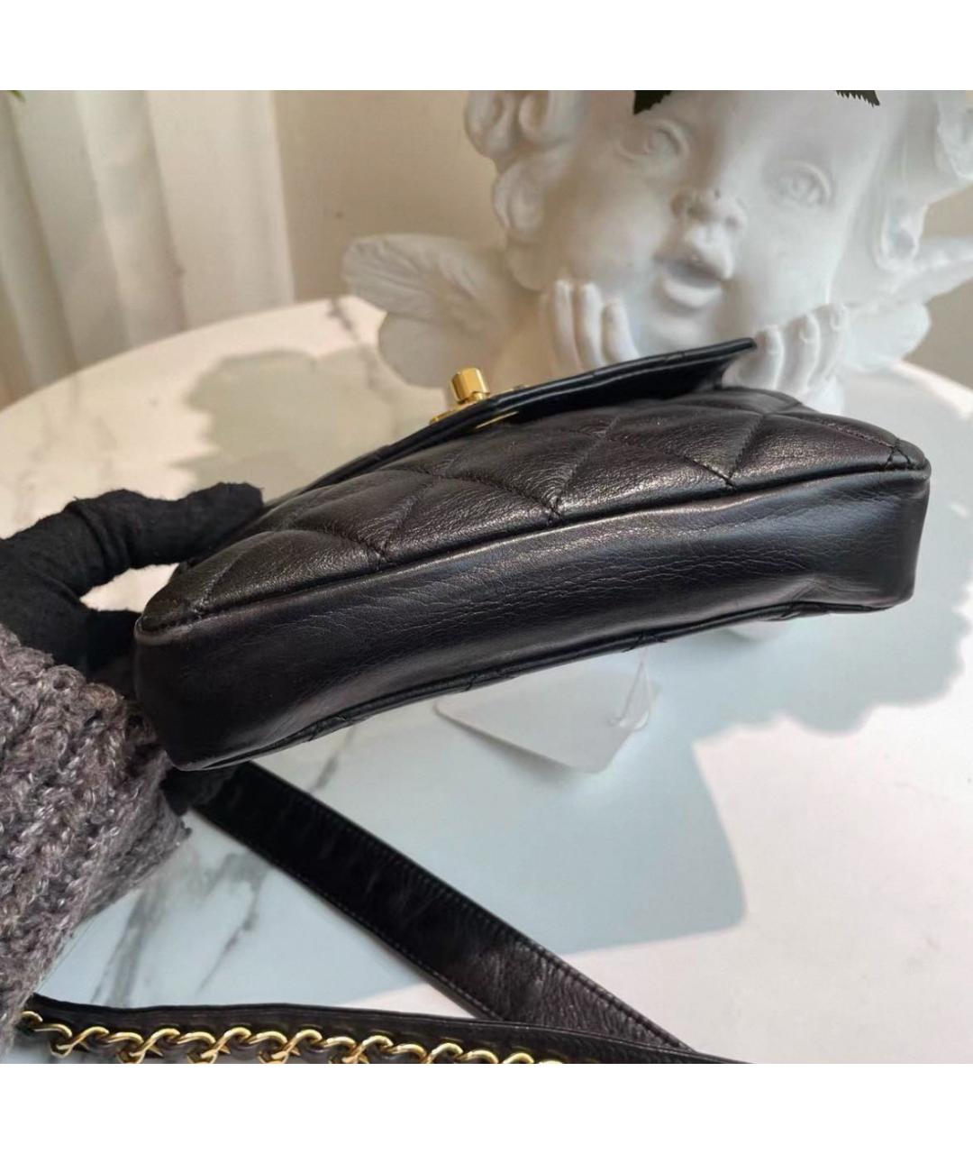 CHANEL Черная кожаная поясная сумка, фото 7