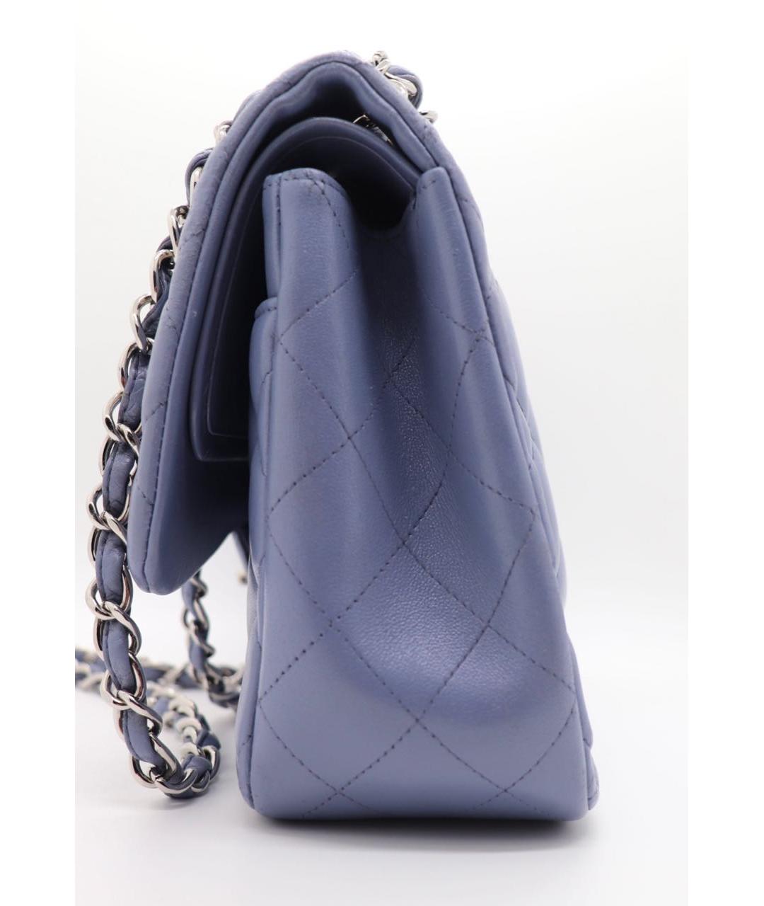 CHANEL Голубая кожаная сумка через плечо, фото 4