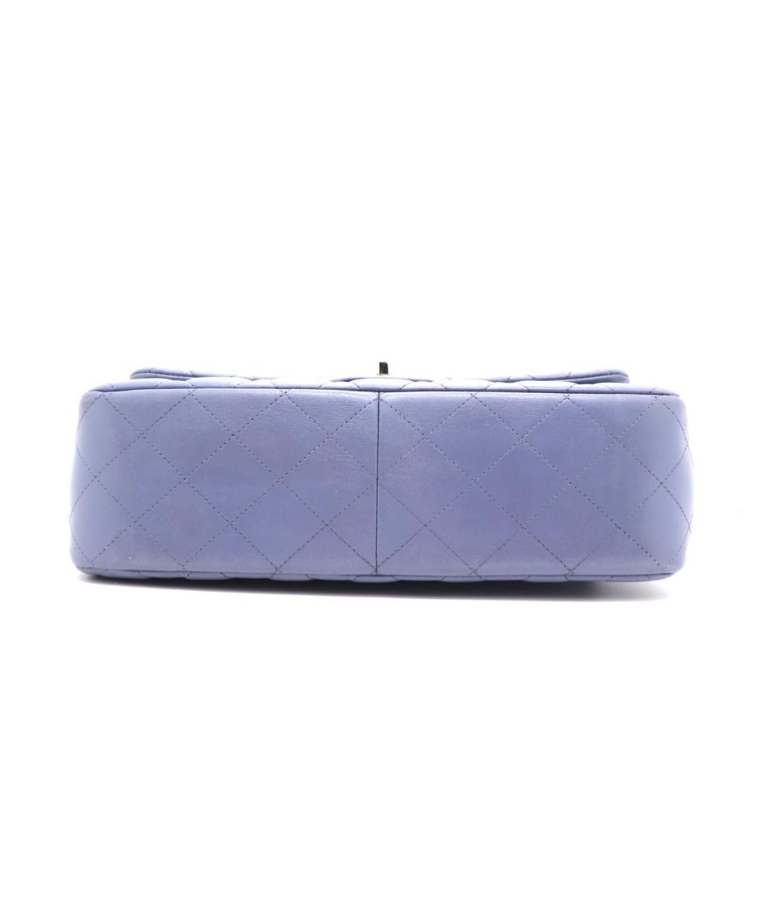 CHANEL Голубая кожаная сумка через плечо, фото 5