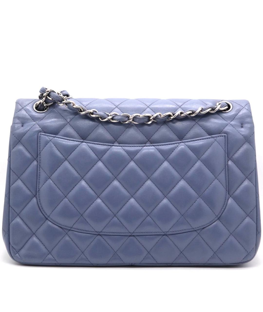 CHANEL Голубая кожаная сумка через плечо, фото 3