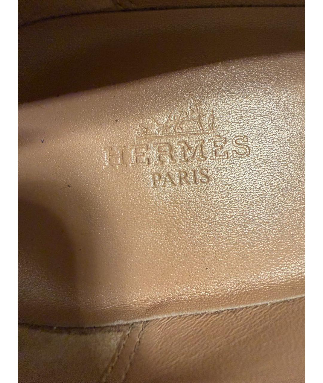 HERMES Черные кожаные лоферы, фото 6