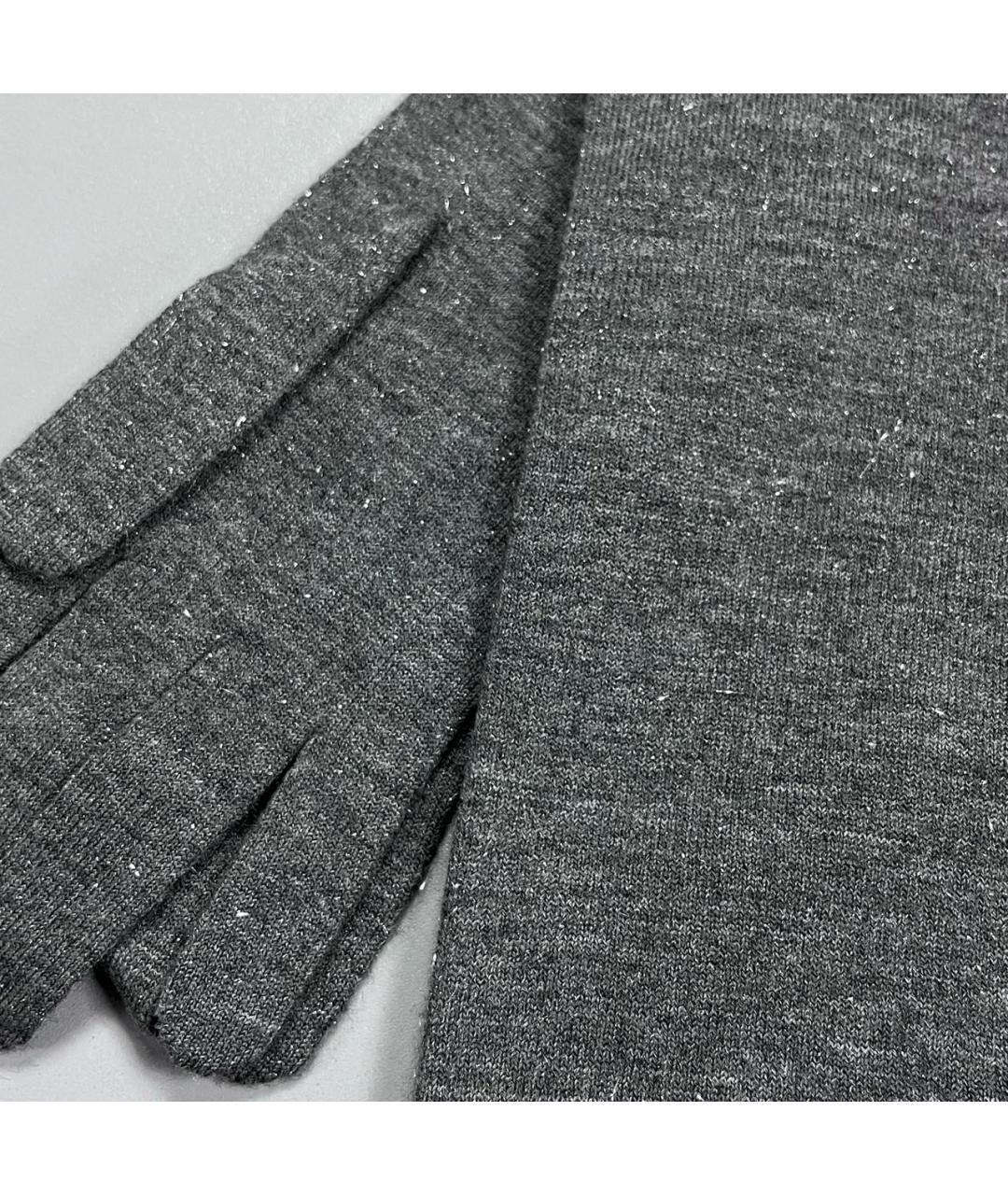 BRUNELLO CUCINELLI Серые кашемировые перчатки, фото 3