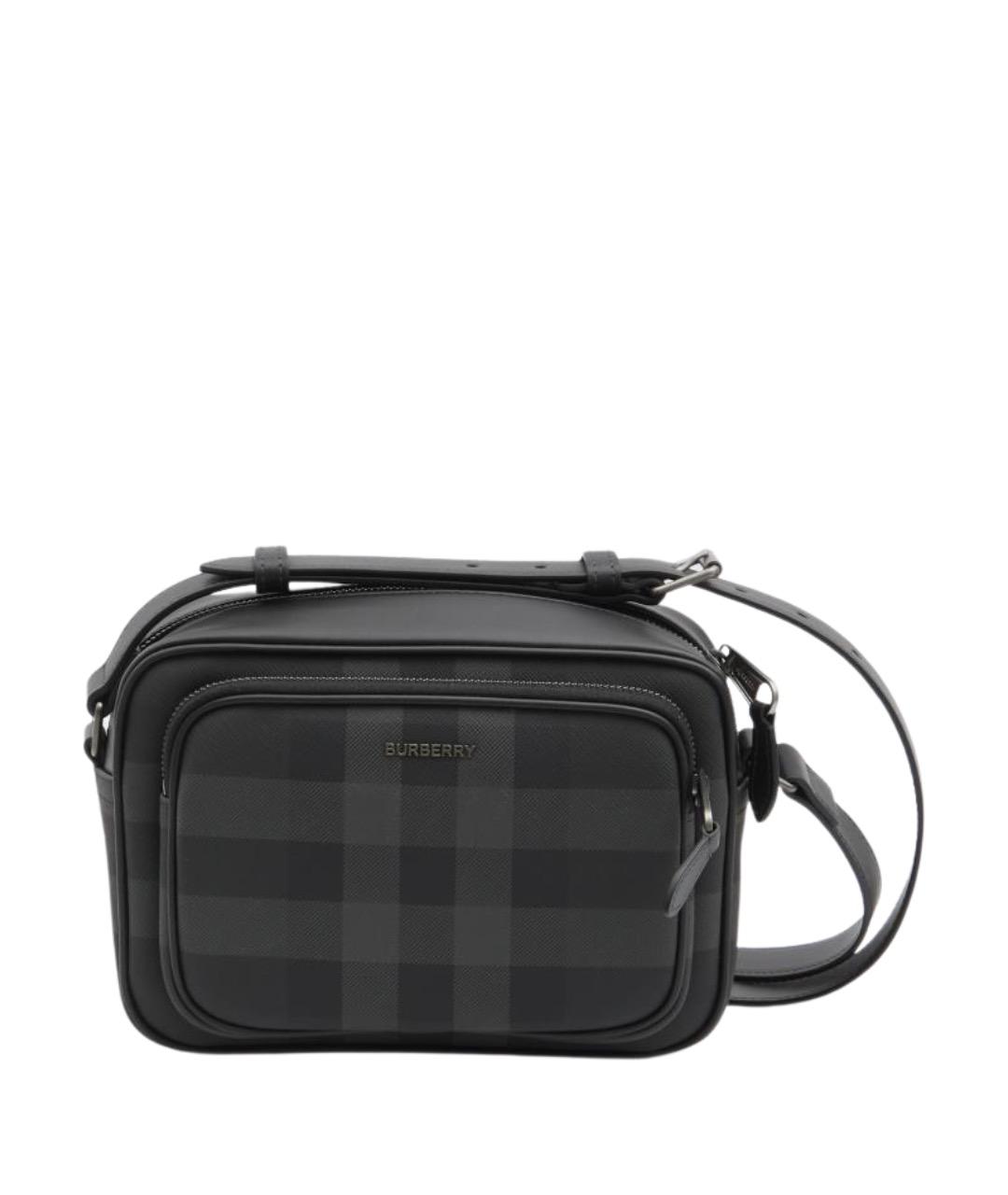 BURBERRY Черная барсетка из искусственной кожи, фото 1