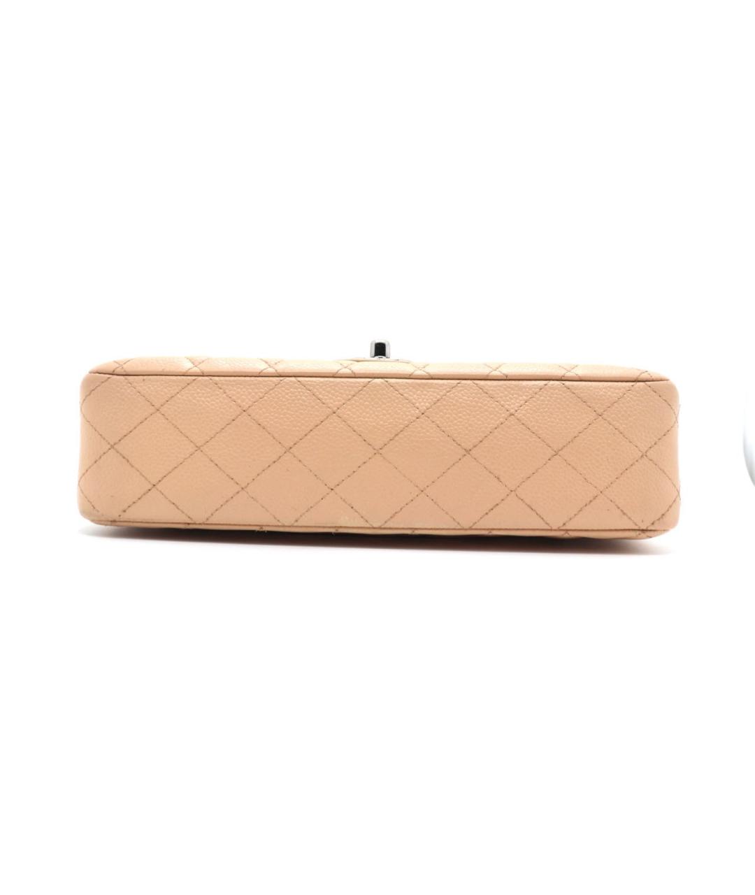 CHANEL Бежевая кожаная сумка через плечо, фото 5