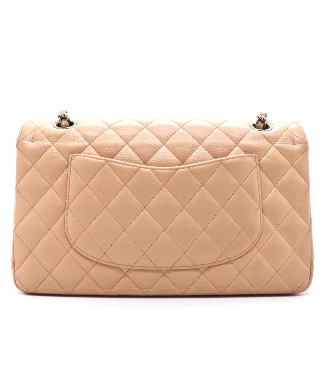 CHANEL Бежевая кожаная сумка через плечо, фото 3