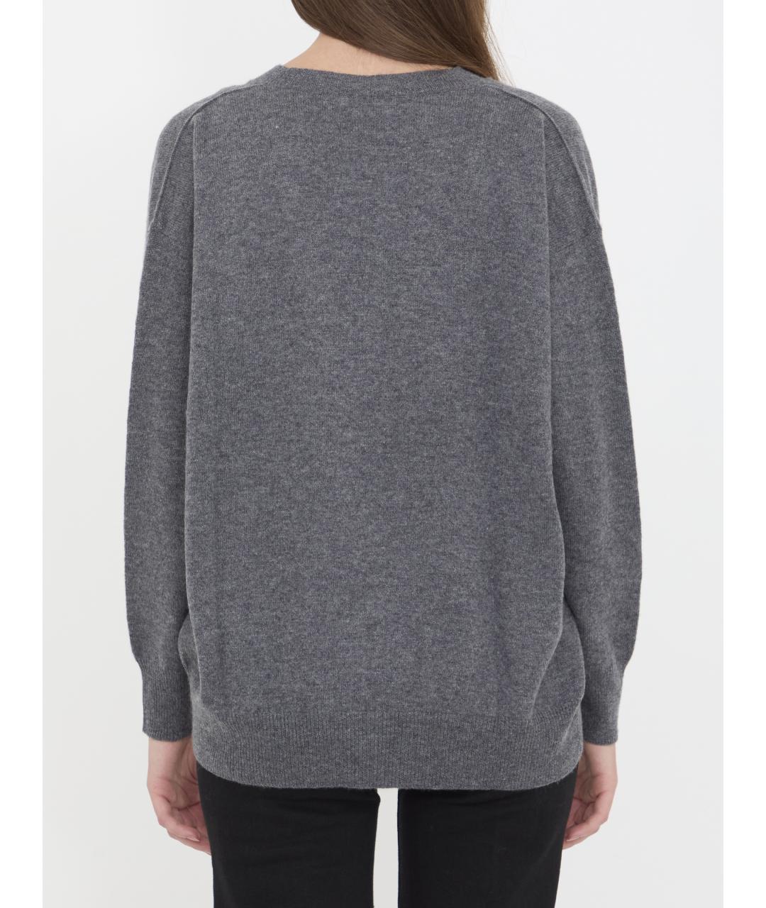 LISA YANG Серый кашемировый джемпер / свитер, фото 5