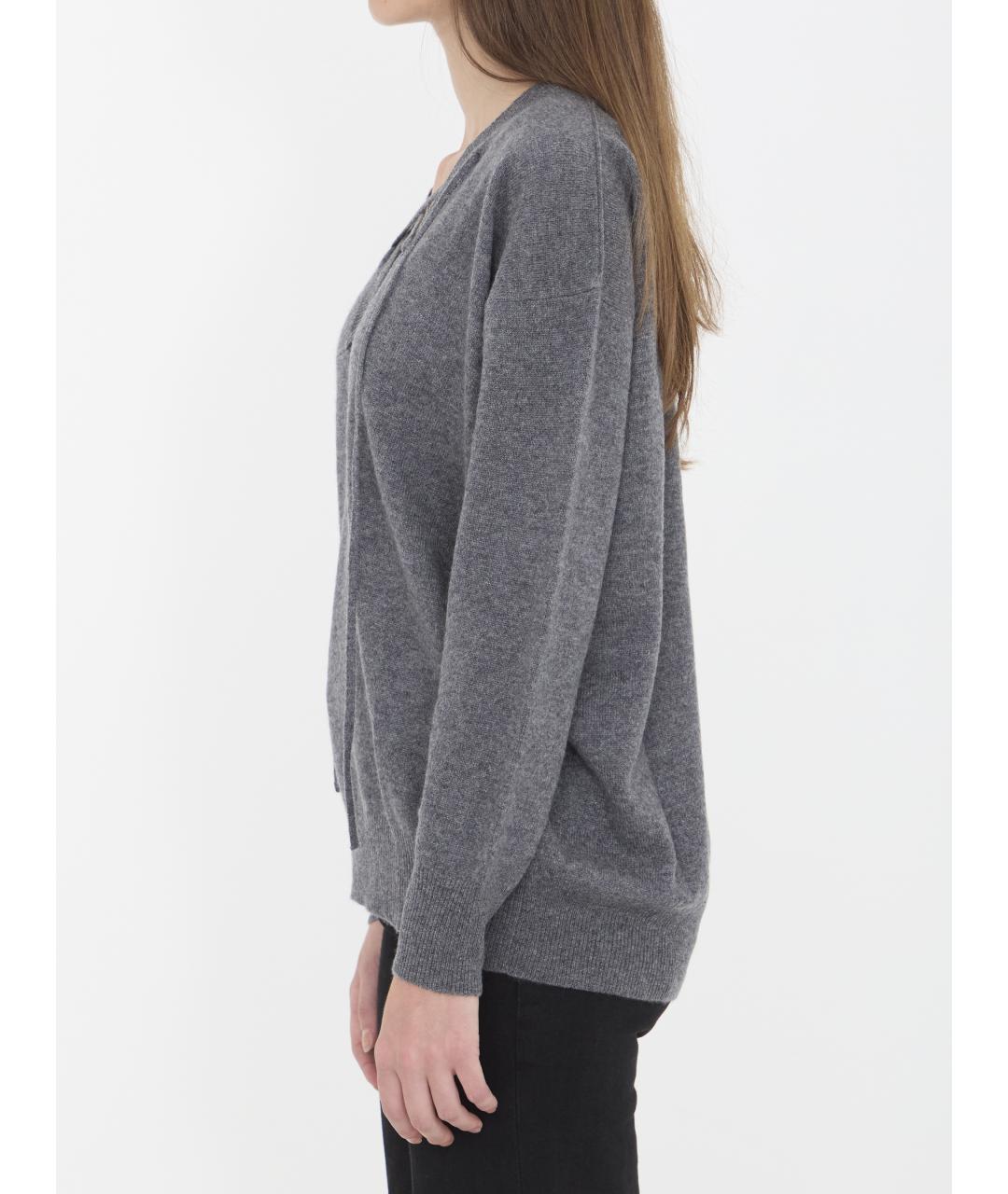 LISA YANG Серый кашемировый джемпер / свитер, фото 4
