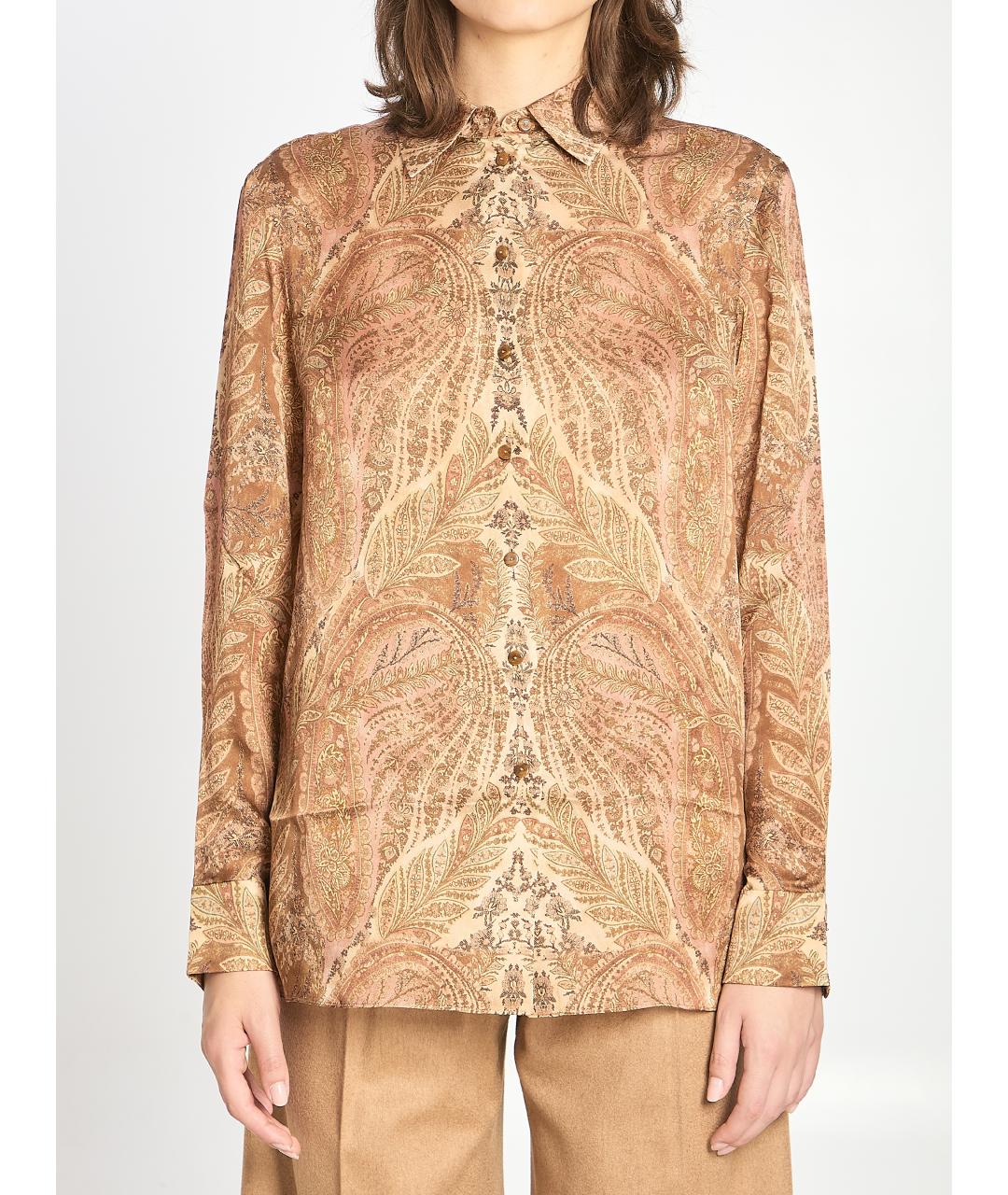 ZIMMERMANN Бежевая шелковая рубашка, фото 2
