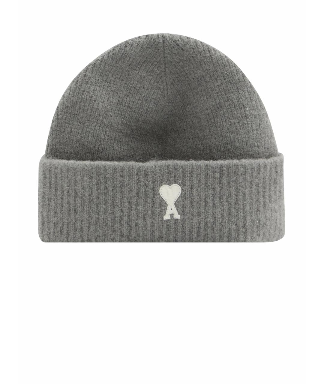Ami Paris Серая шерстяная шапка, фото 1