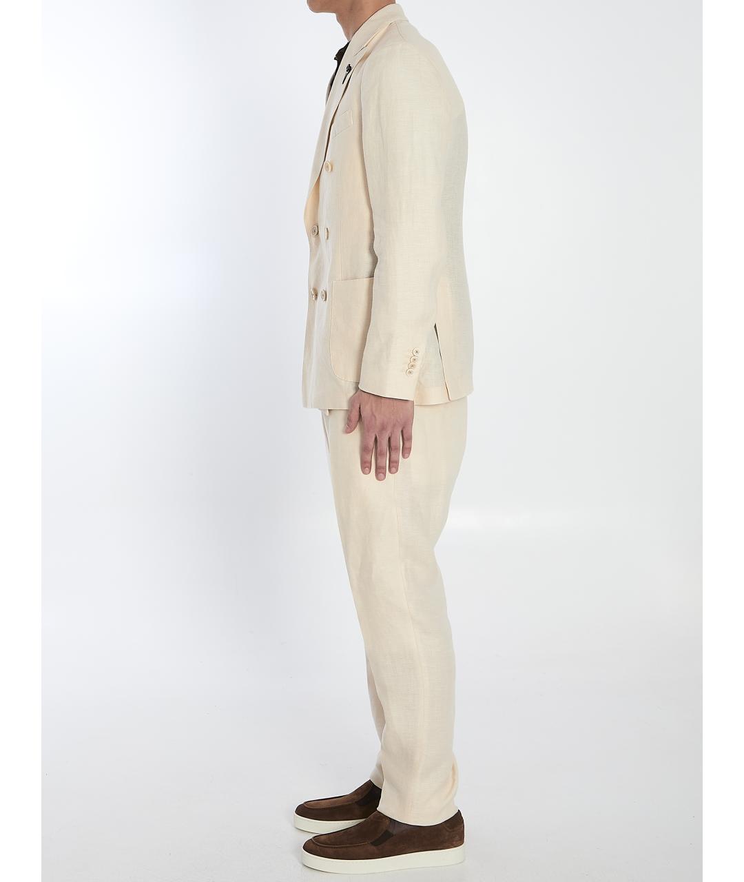 LARDINI Бежевый классический костюм, фото 3