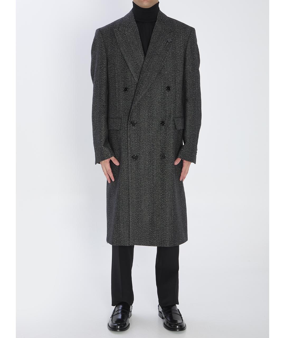 LARDINI Серое шерстяное пальто, фото 5