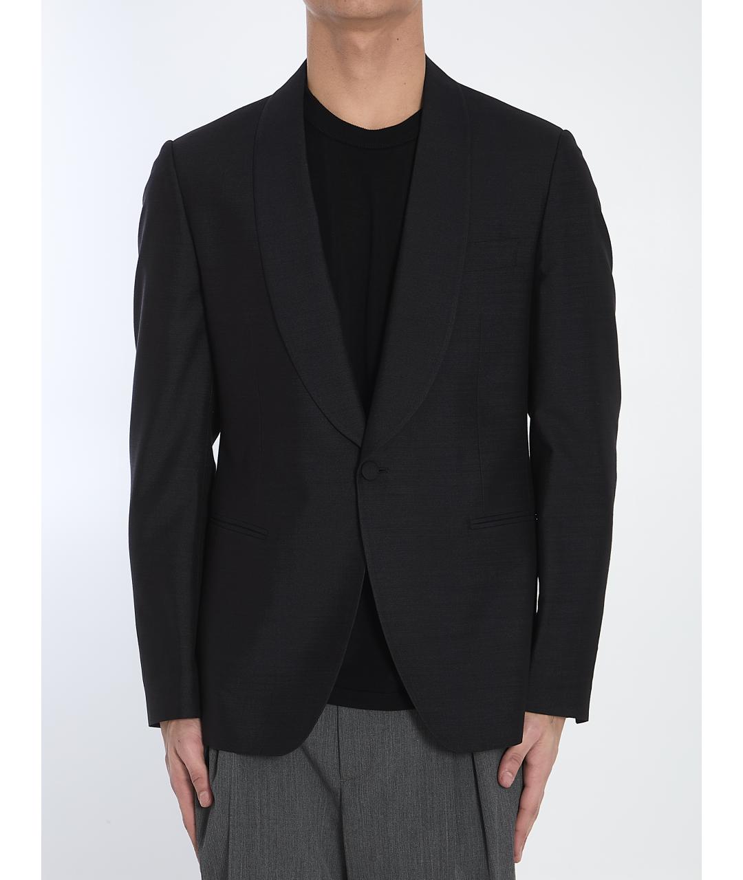 LARDINI Черный вискозный пиджак, фото 2