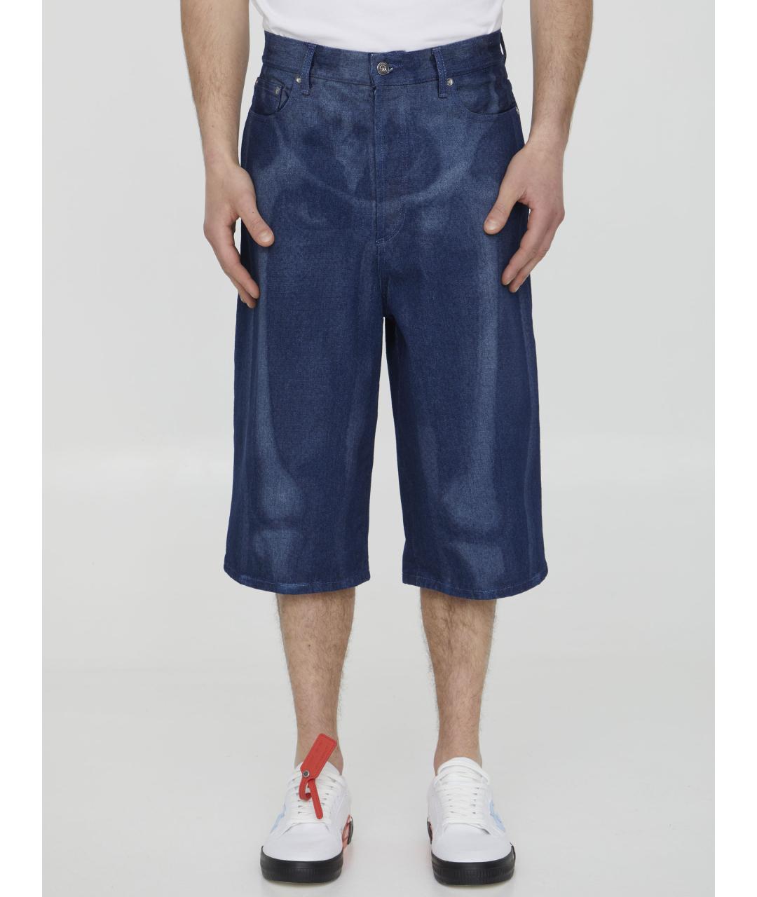 OFF-WHITE Синие хлопковые шорты, фото 2
