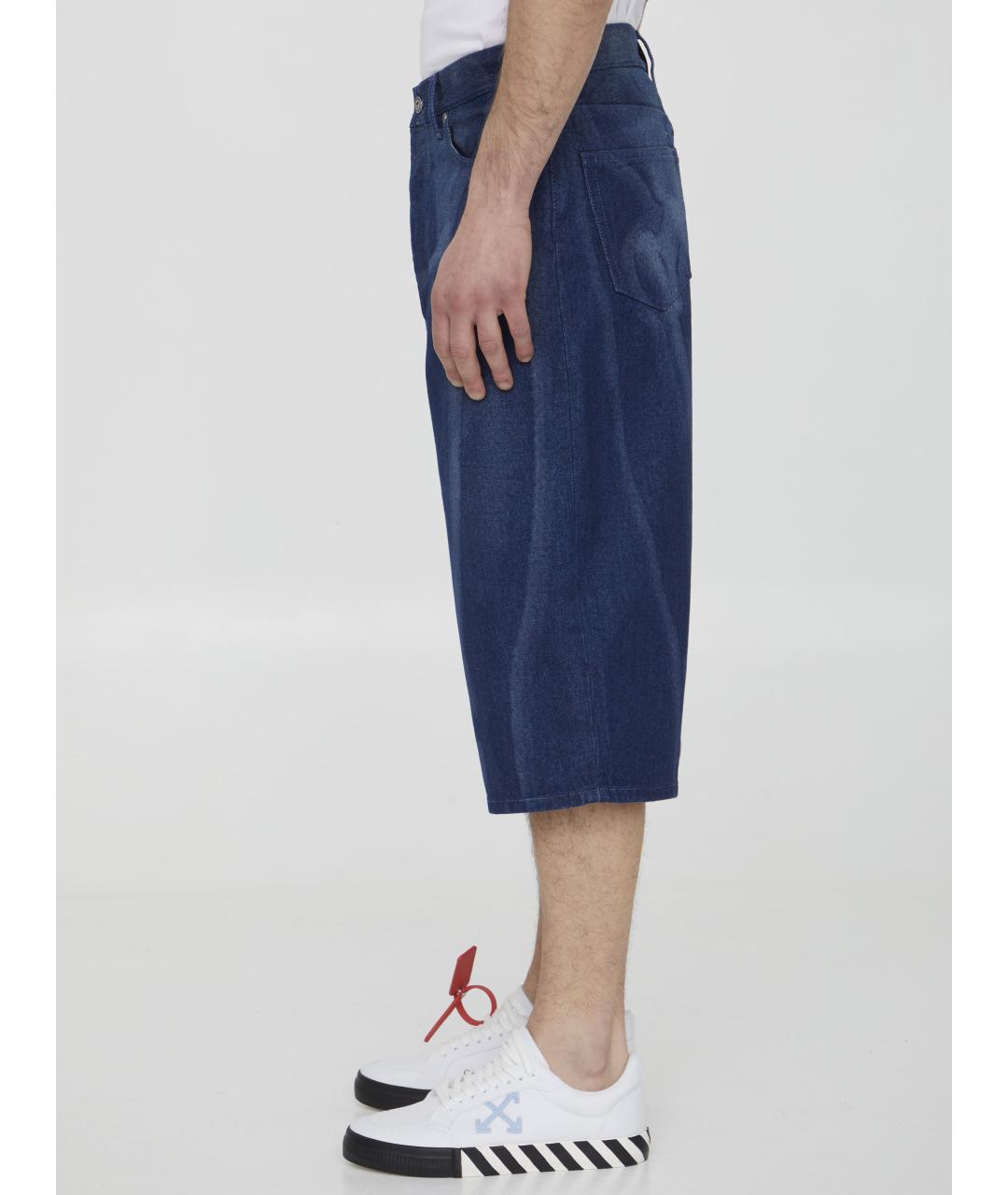 OFF-WHITE Синие хлопковые шорты, фото 4