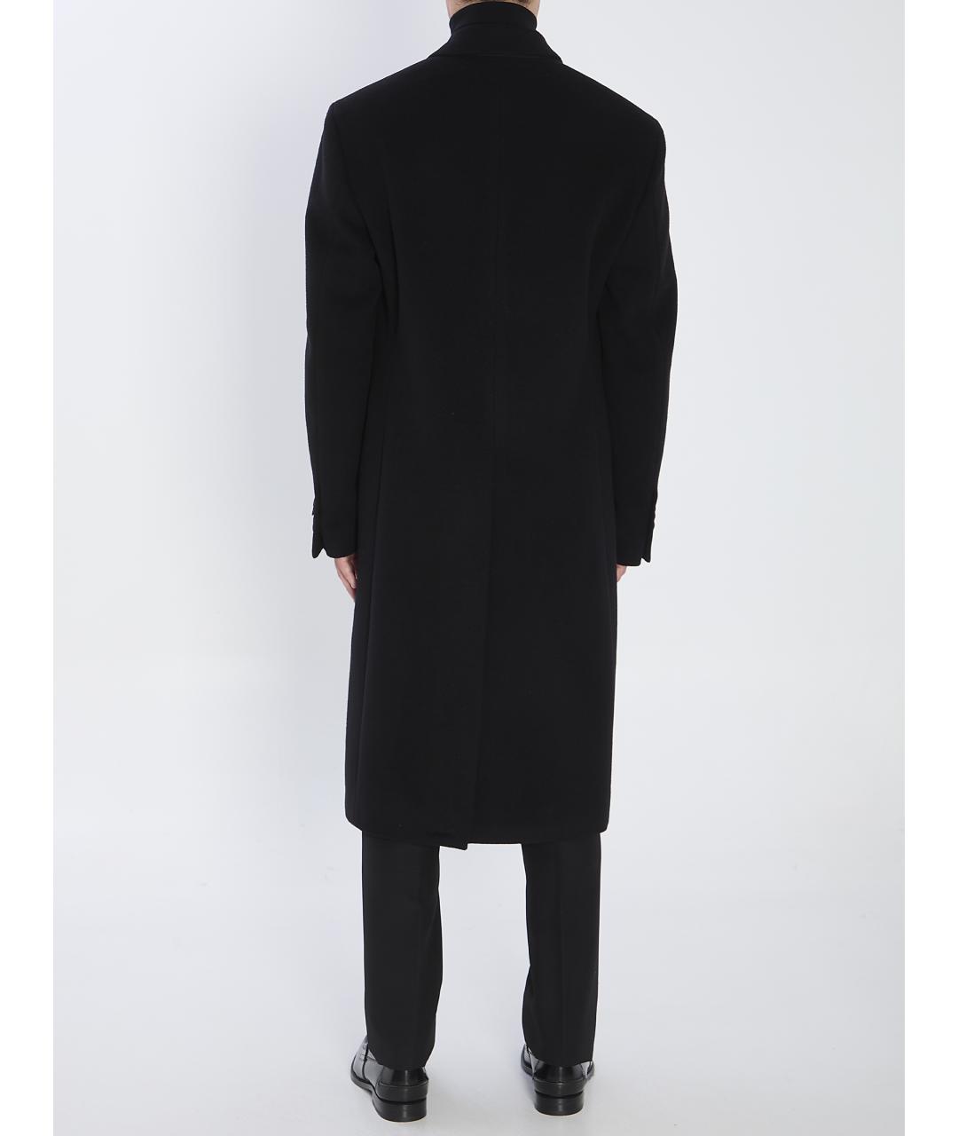 LARDINI Черное шерстяное пальто, фото 4