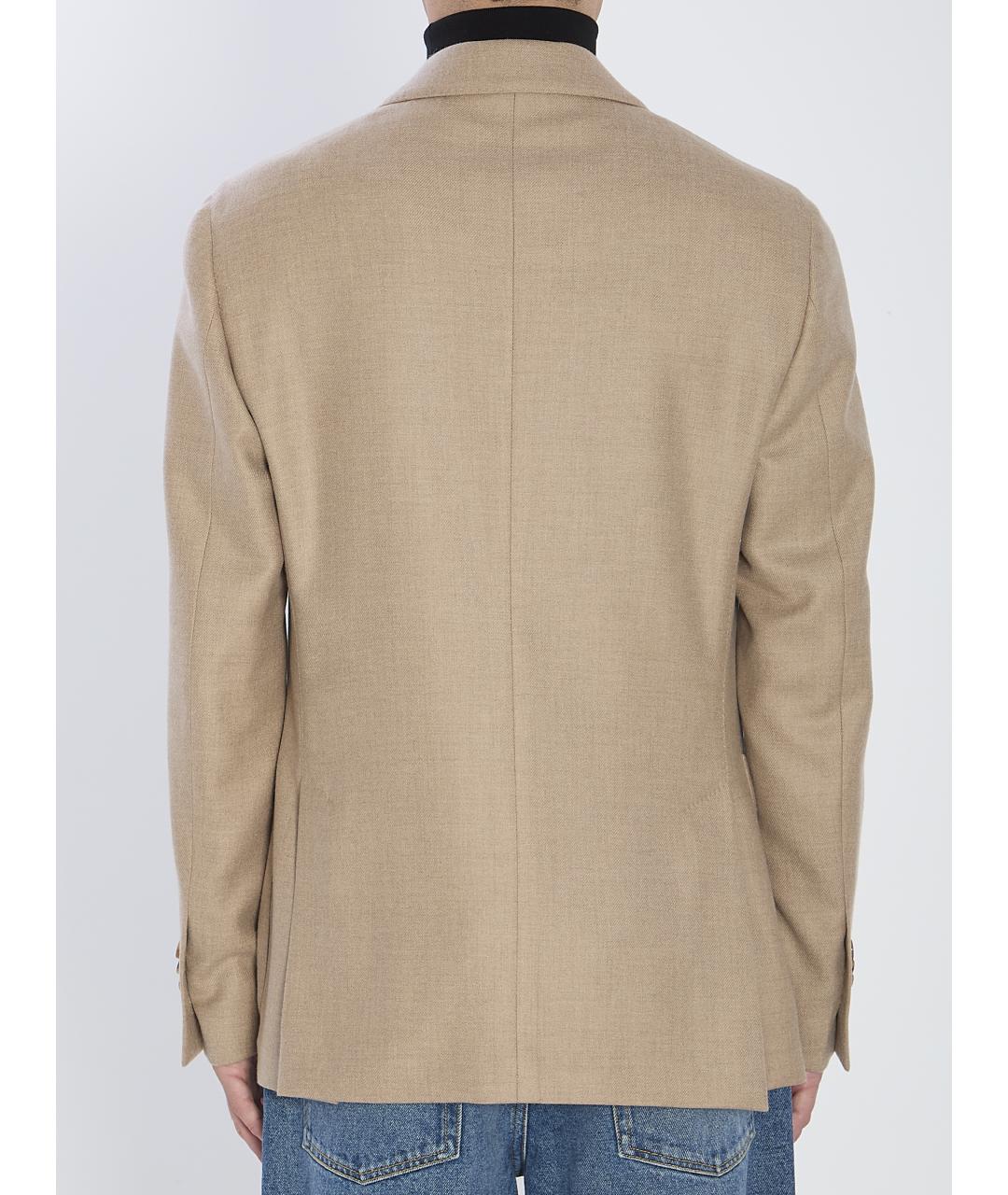 LARDINI Бежевый кашемировый пиджак, фото 4