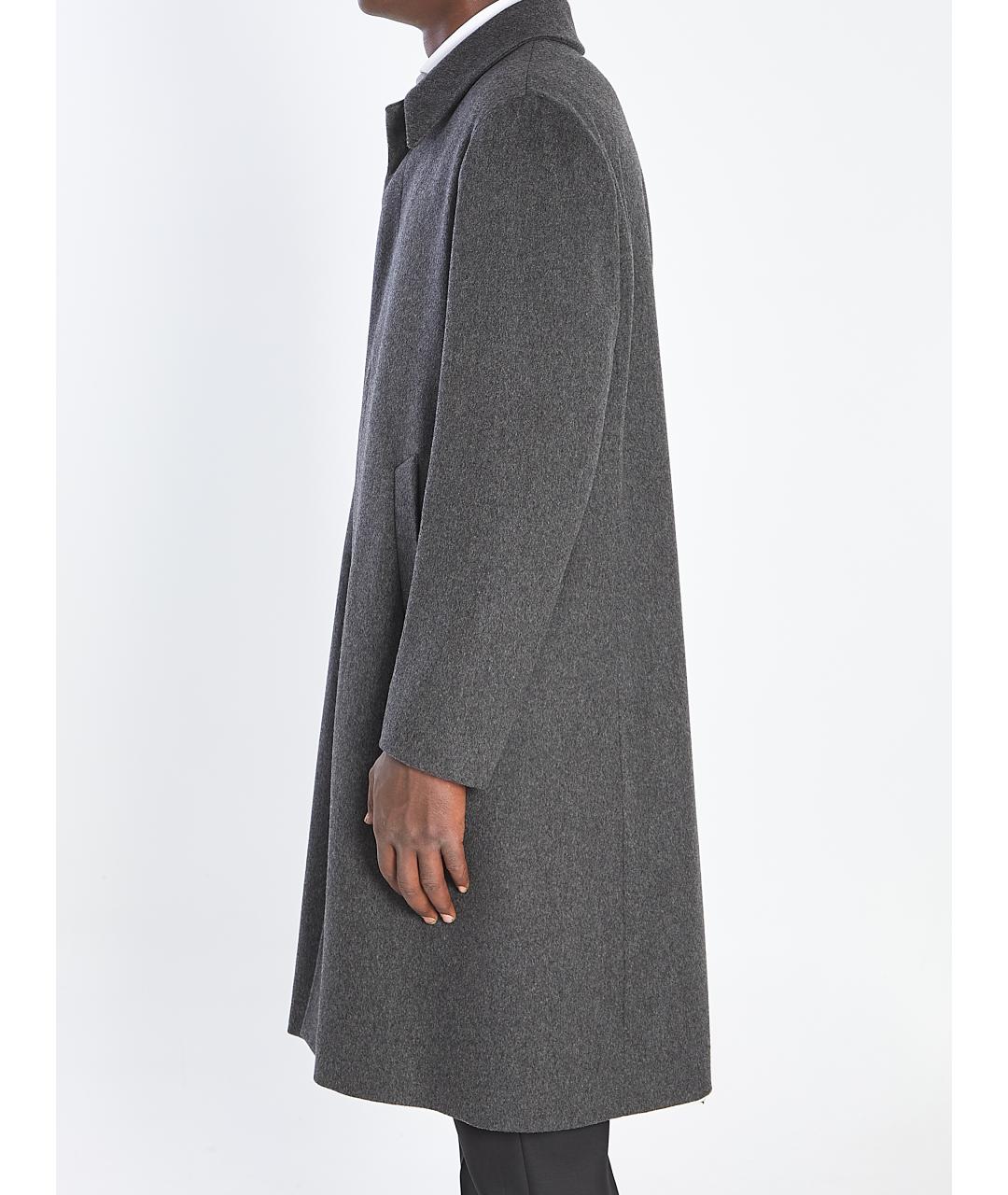 LARDINI Серое шерстяное пальто, фото 3