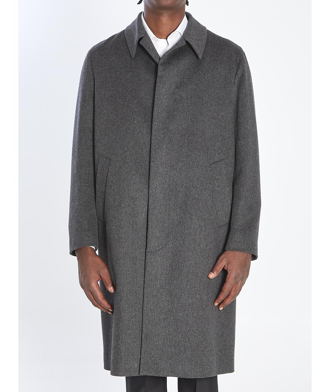 LARDINI Серое шерстяное пальто, фото 5
