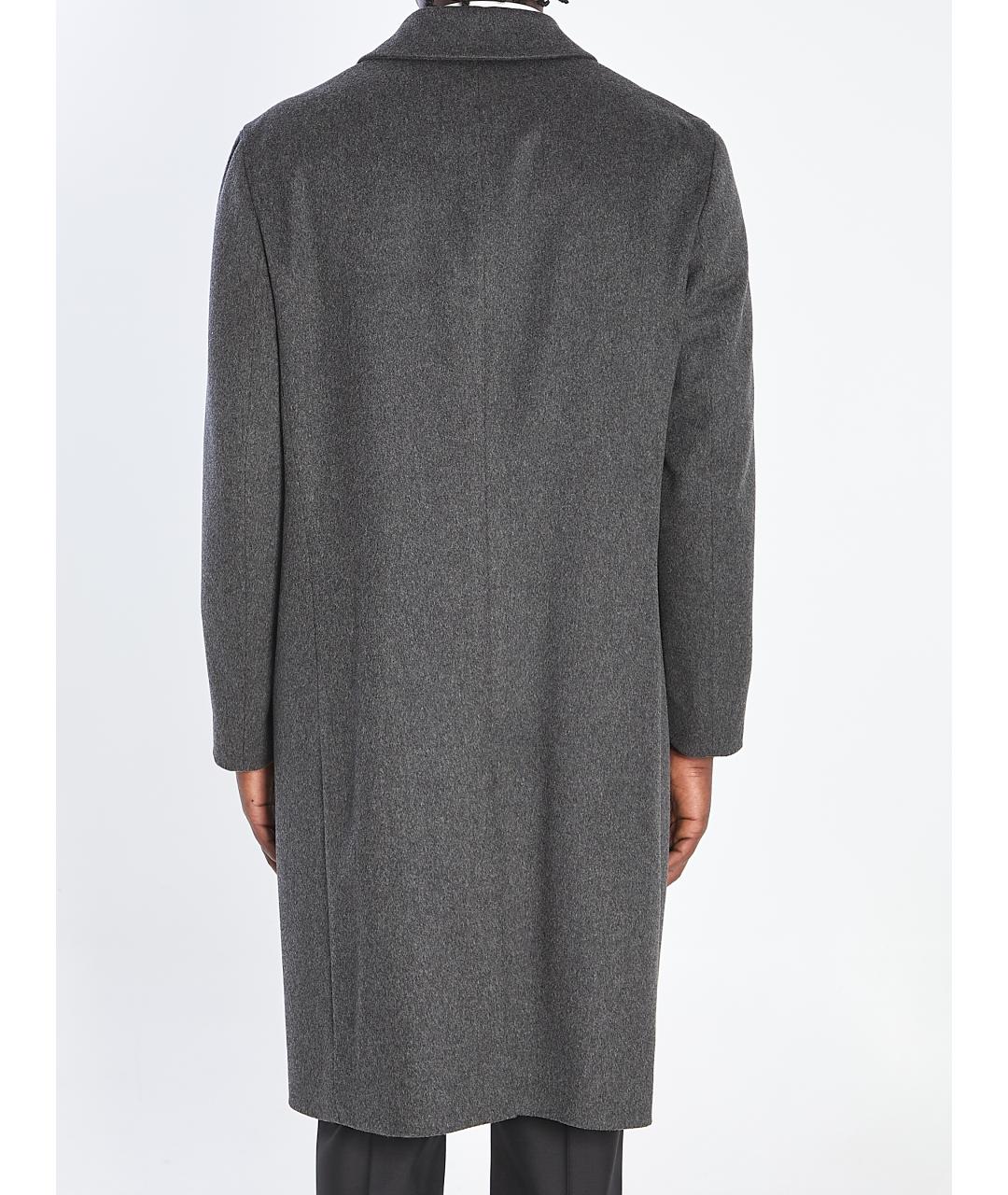 LARDINI Серое шерстяное пальто, фото 4