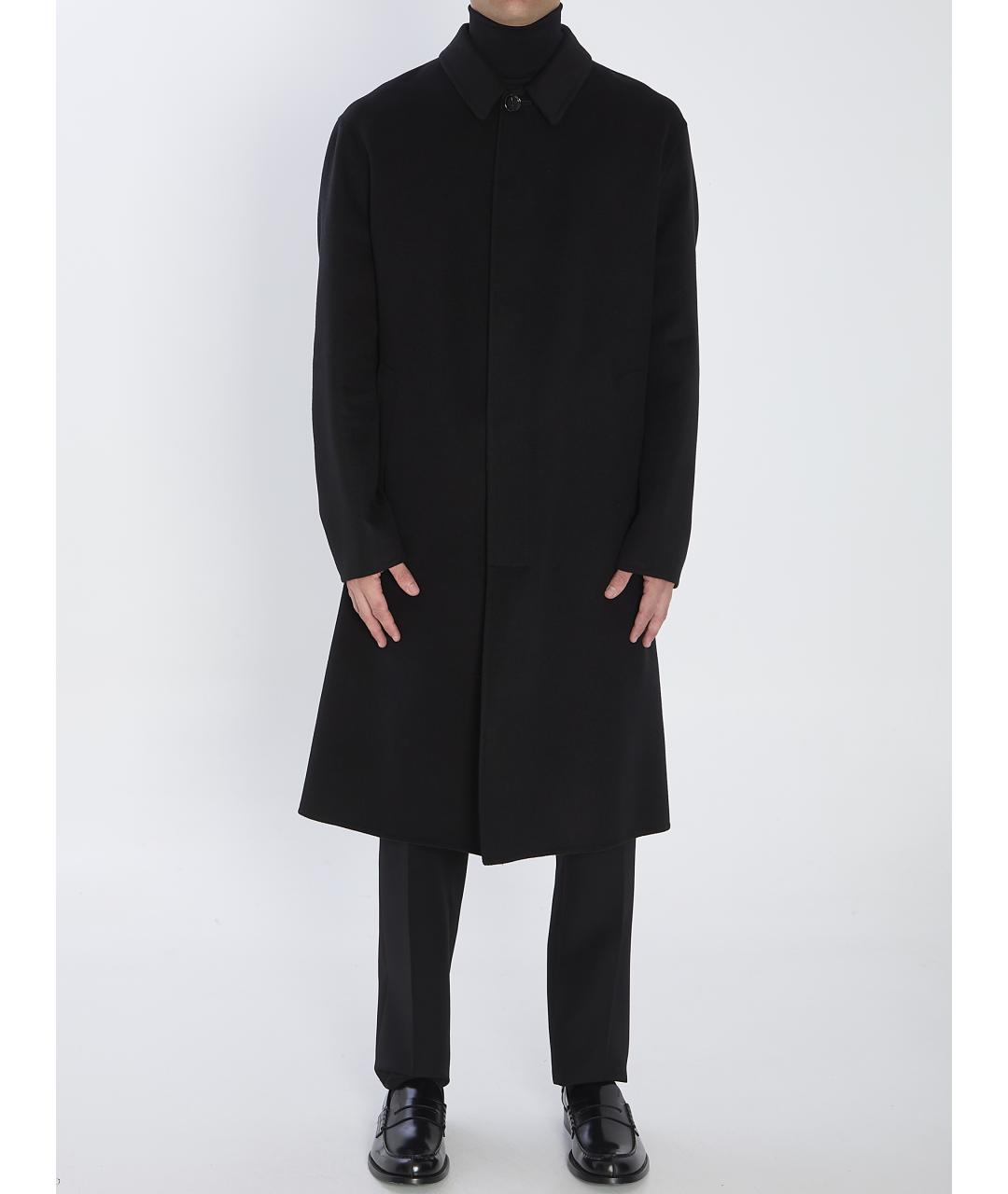 LARDINI Черное шерстяное пальто, фото 2