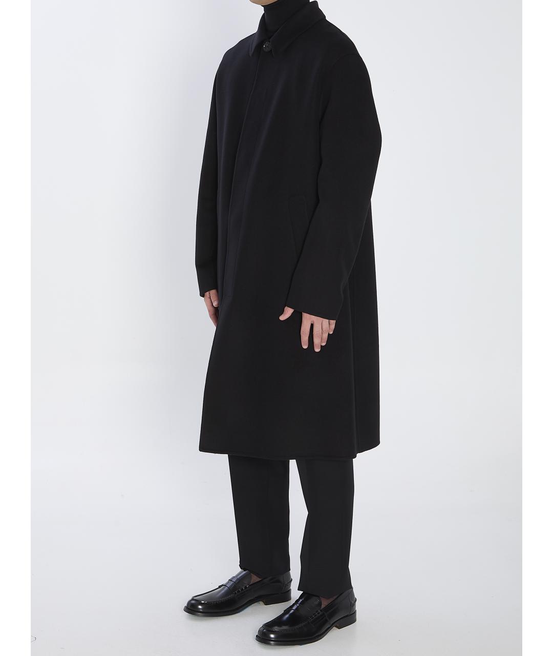LARDINI Черное шерстяное пальто, фото 3