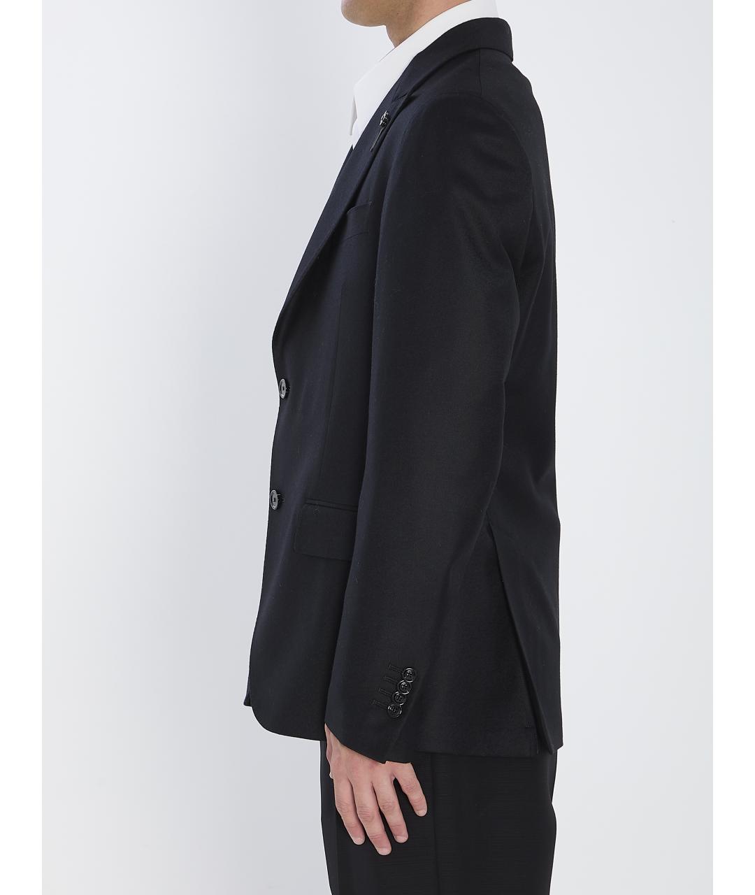 LARDINI Черный шерстяной пиджак, фото 3