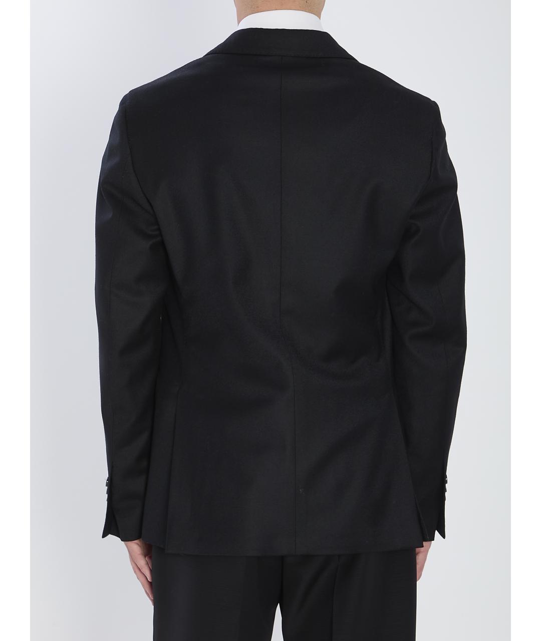 LARDINI Черный шерстяной пиджак, фото 4