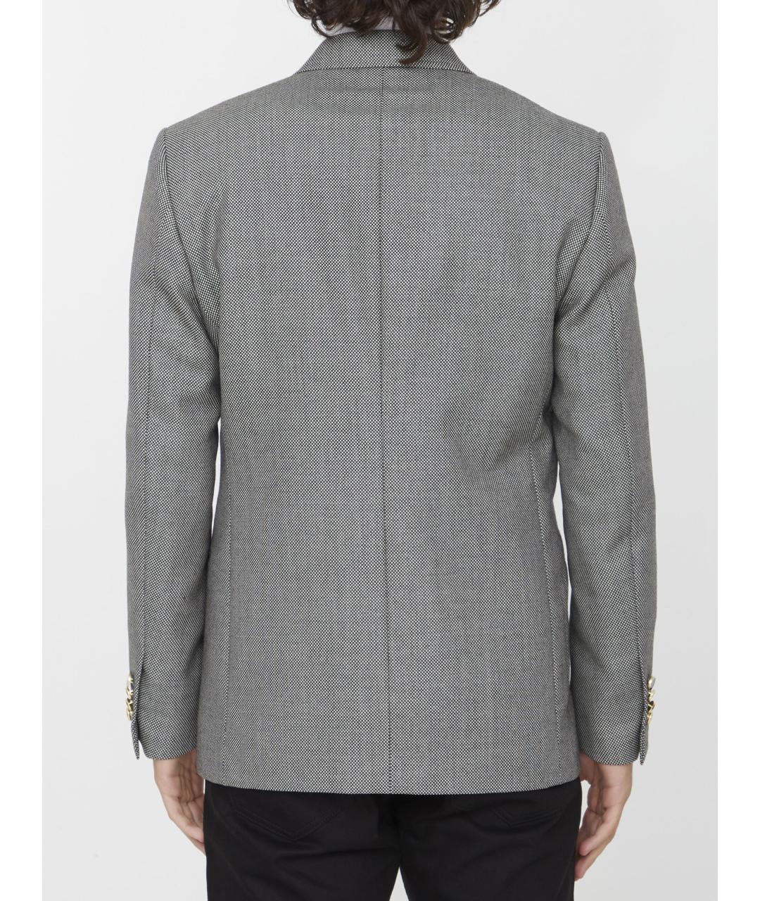 LARDINI Серый шерстяной пиджак, фото 4