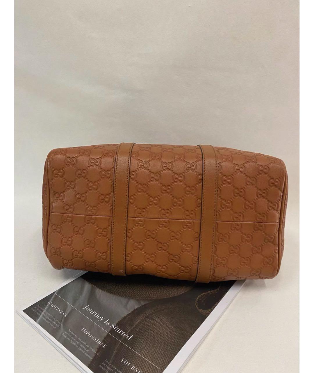 GUCCI Коричневая кожаная сумка с короткими ручками, фото 8