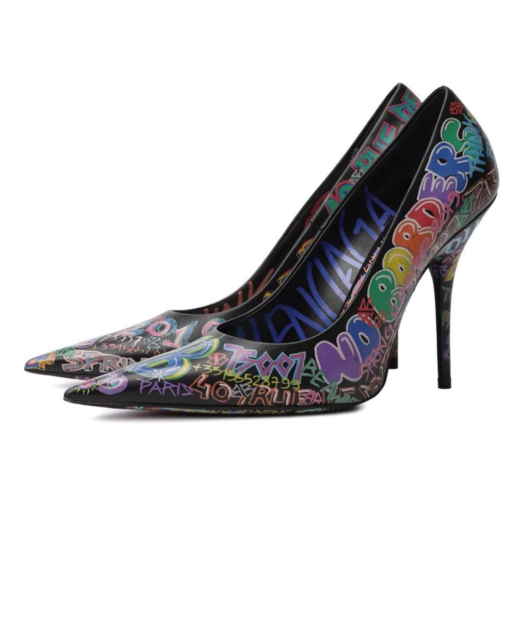 BALENCIAGA Мульти кожаные туфли, фото 4