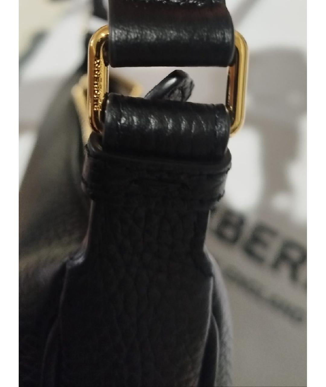 BURBERRY Черная кожаная сумка через плечо, фото 5