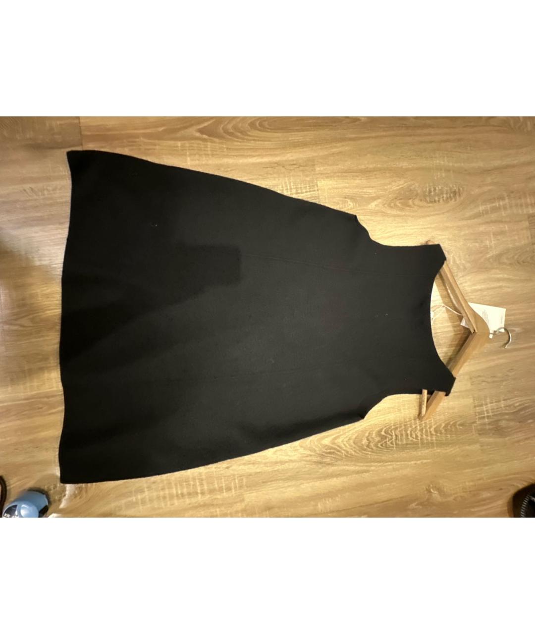 COS Черное шерстяное повседневное платье, фото 9