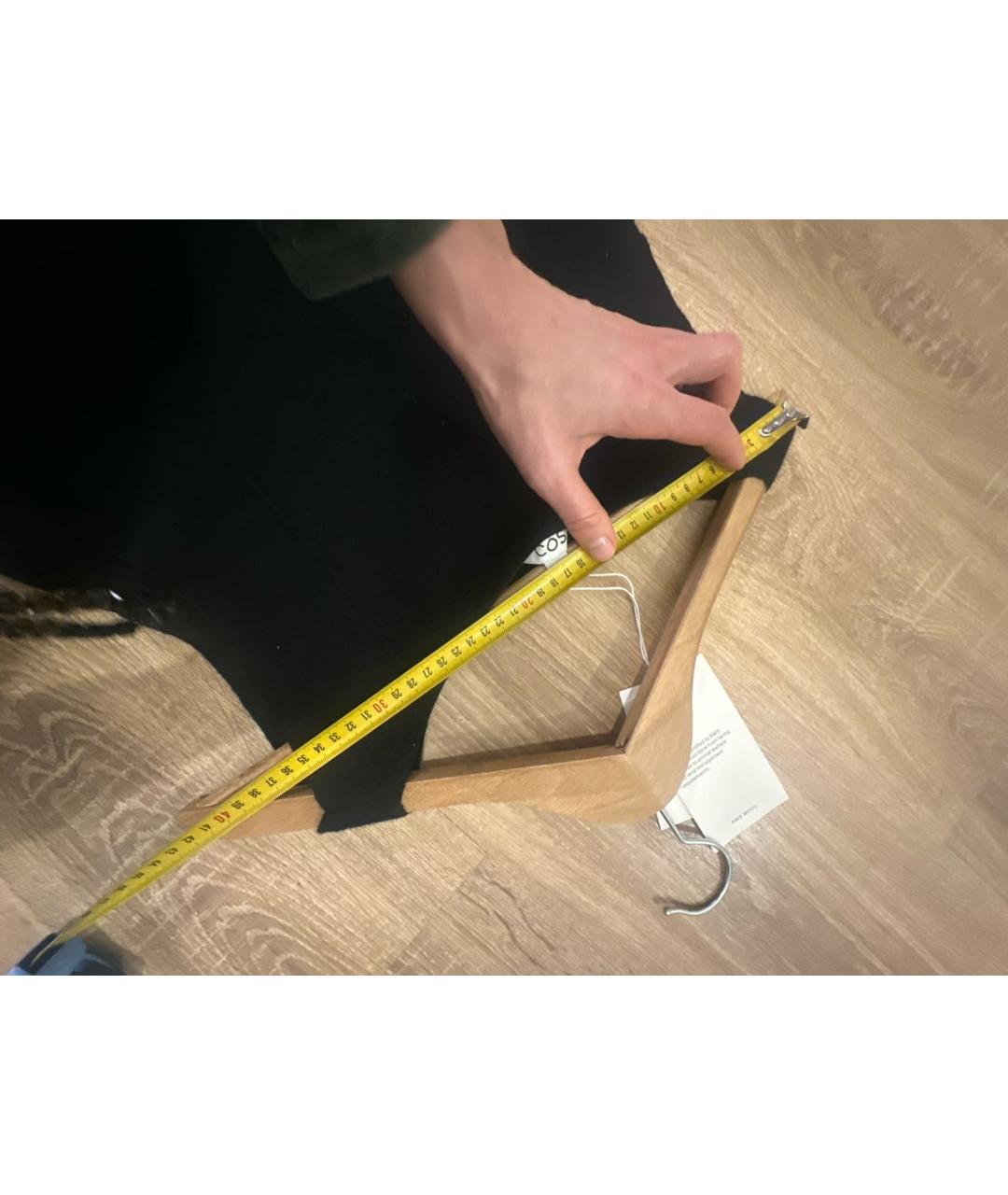 COS Черное шерстяное повседневное платье, фото 5