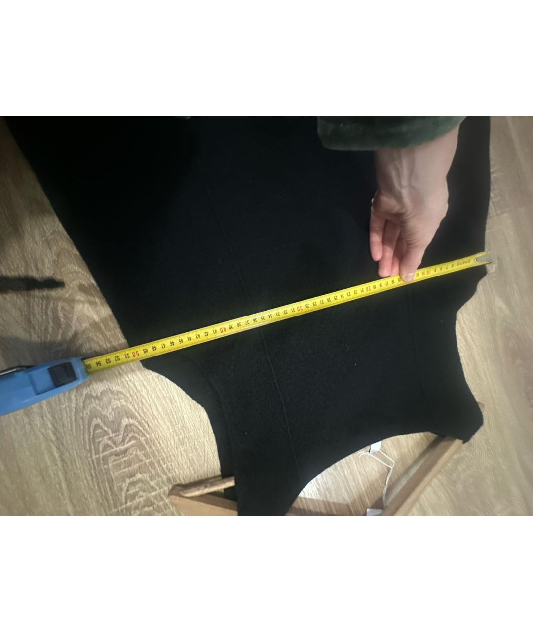 COS Черное шерстяное повседневное платье, фото 6