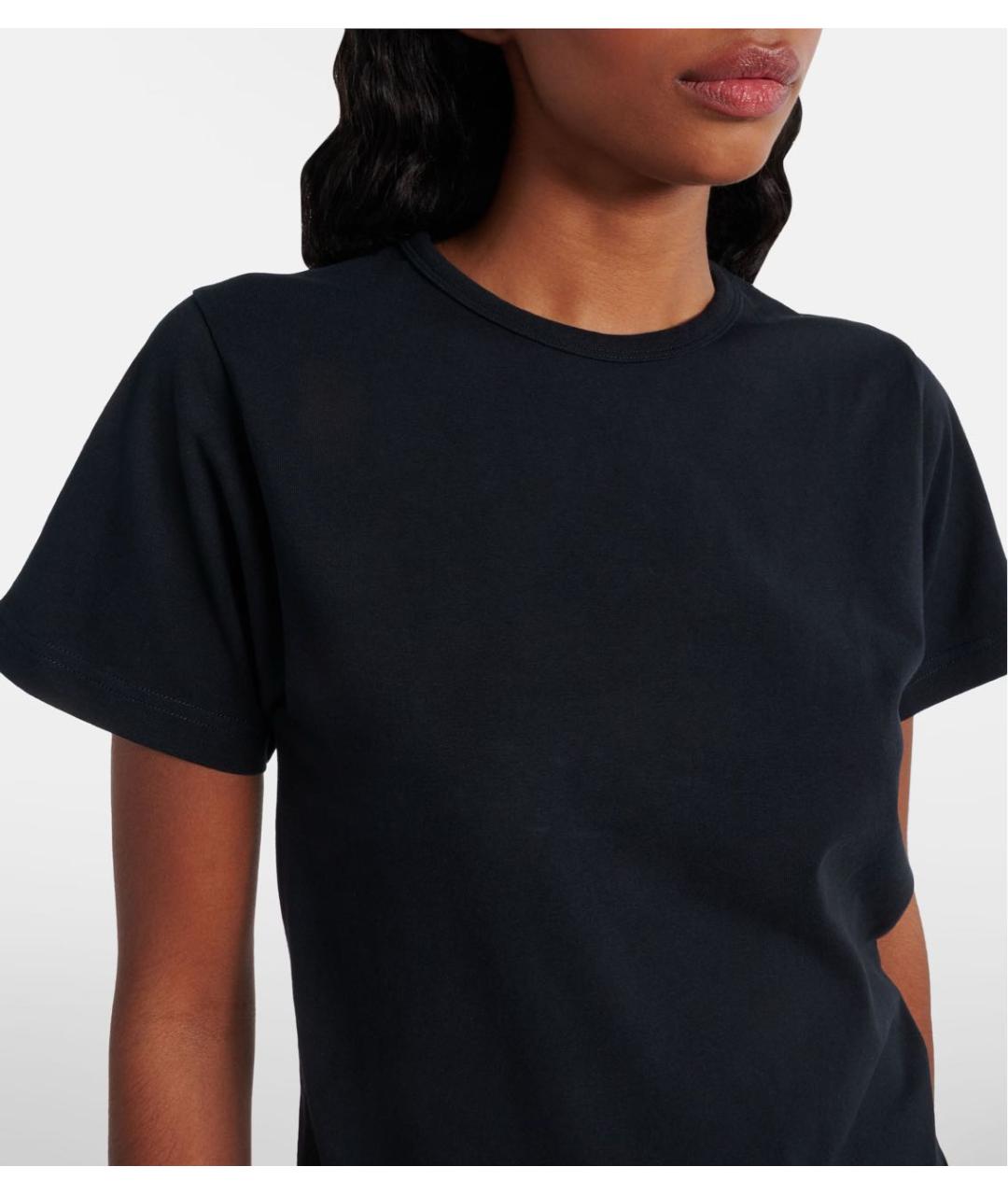 BALENCIAGA Черное хлопко-эластановое повседневное платье, фото 4