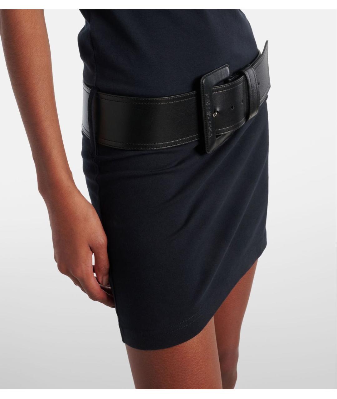 BALENCIAGA Черное хлопко-эластановое повседневное платье, фото 5