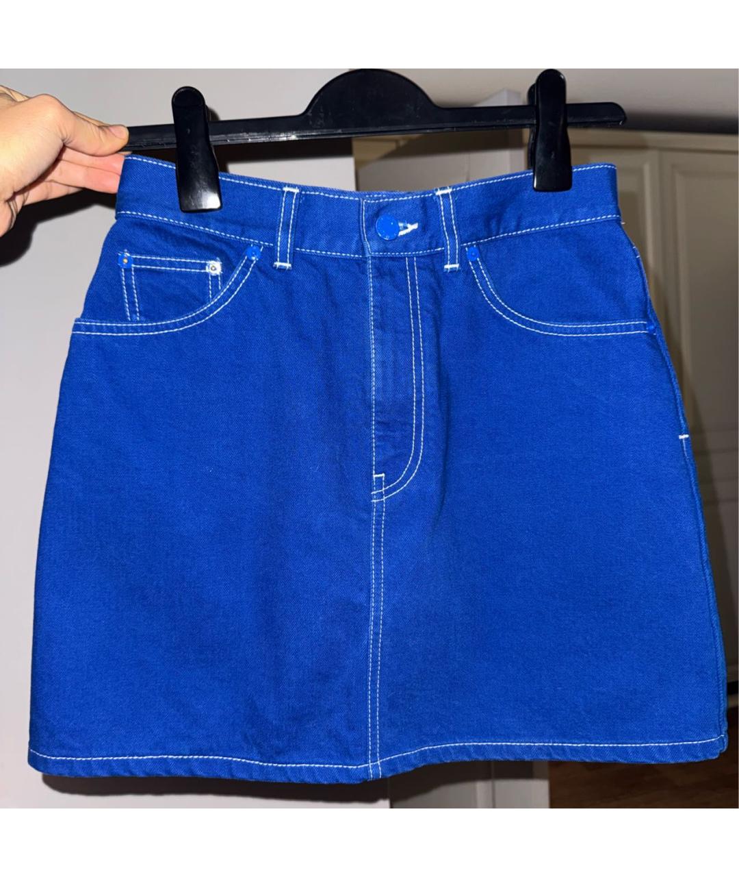 GIVENCHY Синий деним костюм с юбками, фото 2