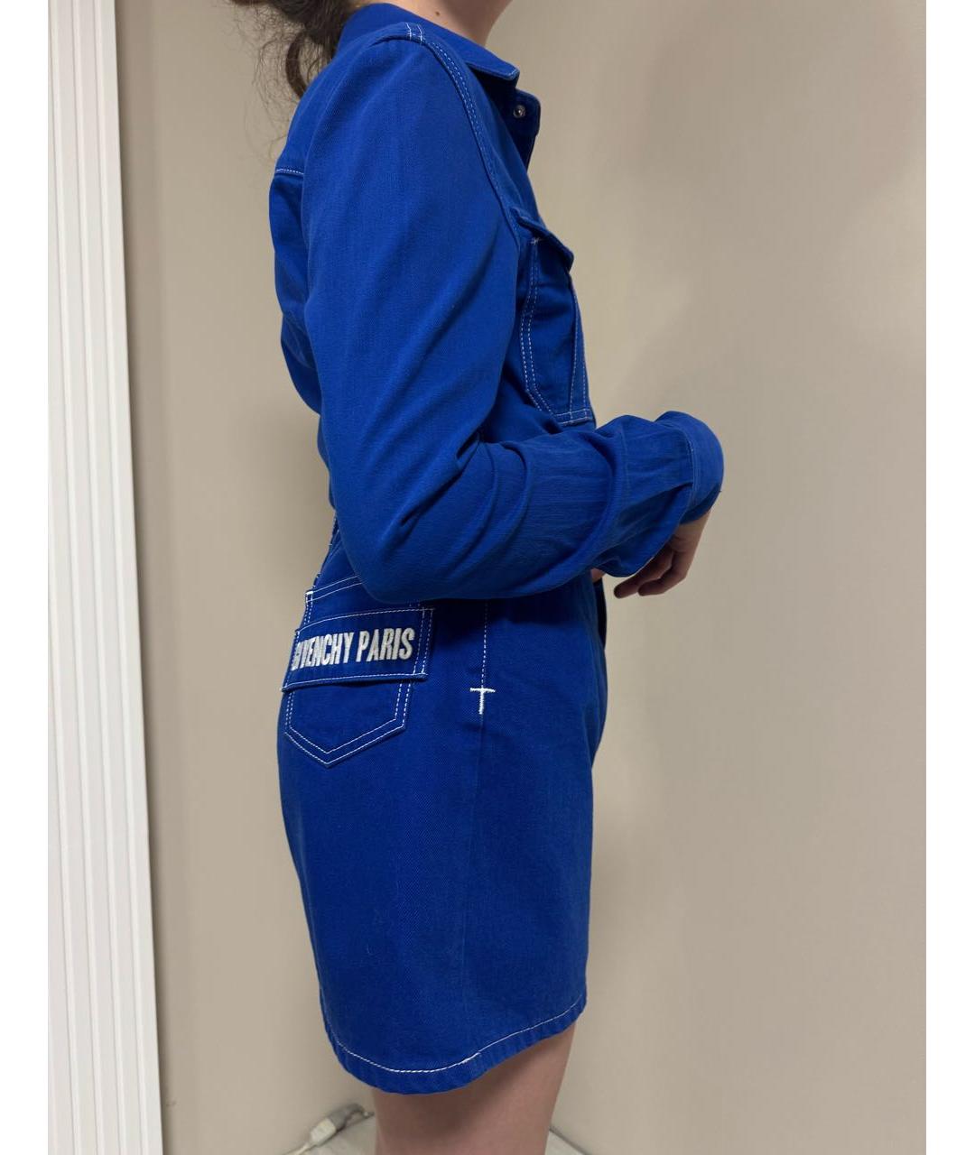 GIVENCHY Синий деним костюм с юбками, фото 7