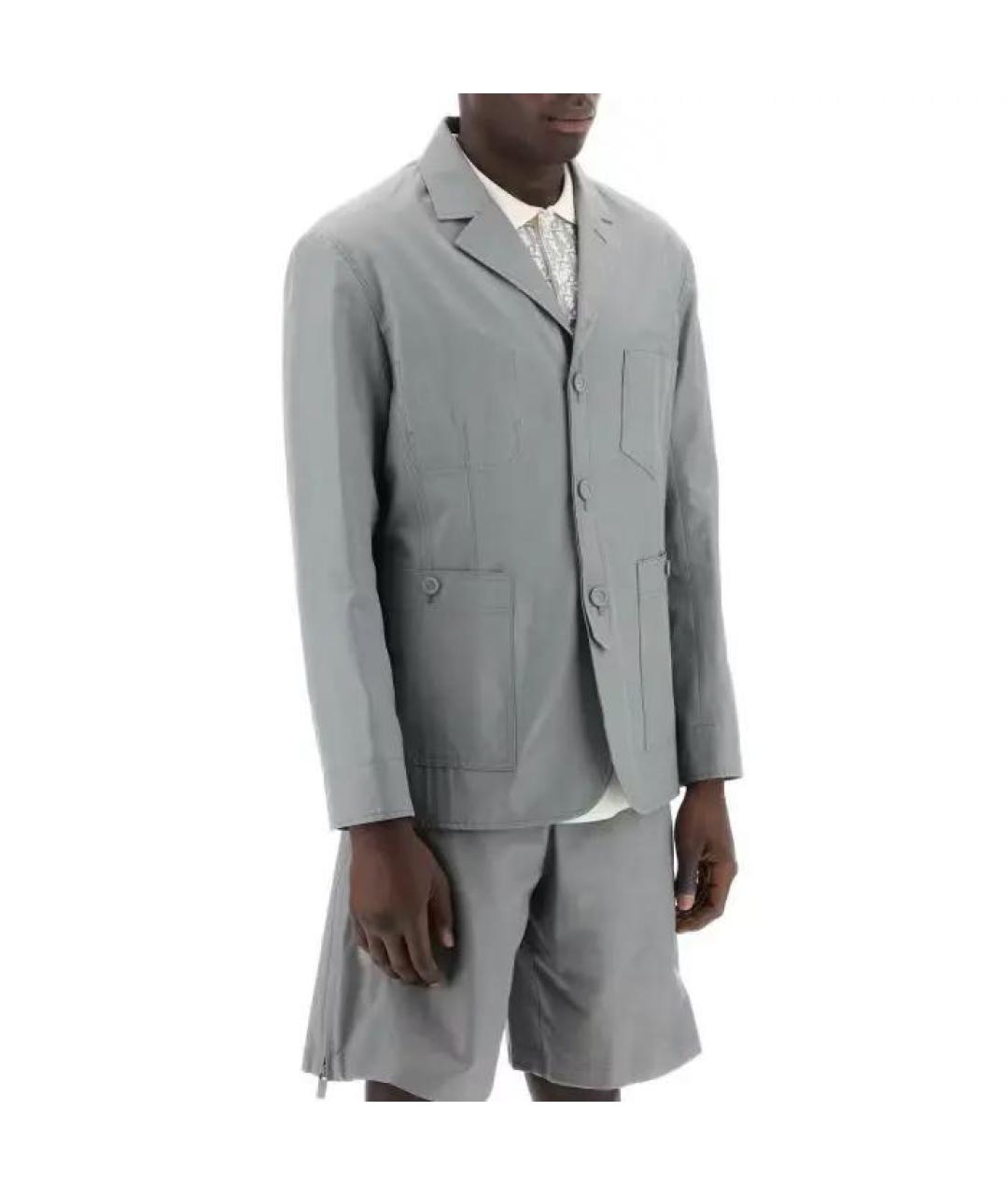 CHRISTIAN DIOR Серая хлопковая куртка, фото 4