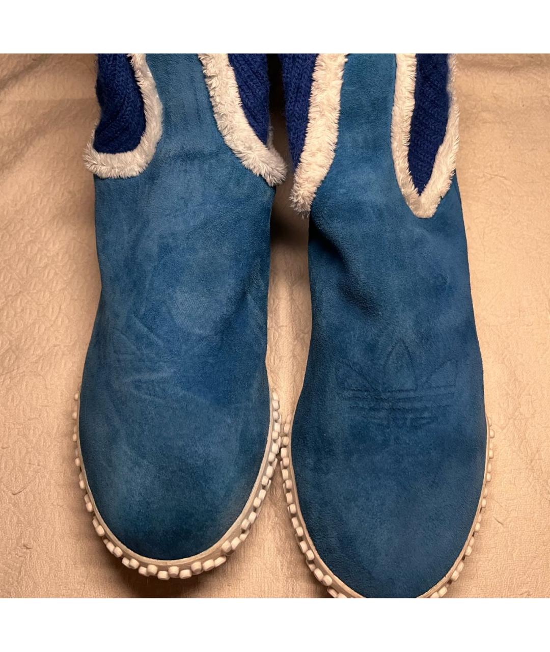 ADIDAS Синие замшевые кроссовки, фото 2